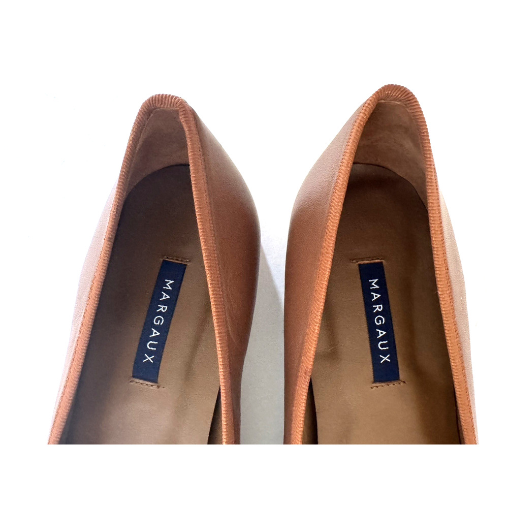 Margaux Brown Pointed Toe Ballet Flats - Picture 8 of 11